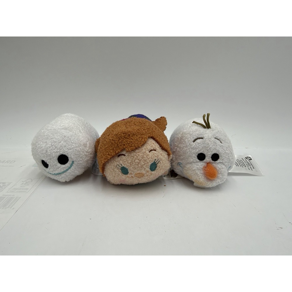 Disney Frozen Tsum Tsum Plush Lot of 3 Anna Olaf Snowgie Mini Stuffed Toys